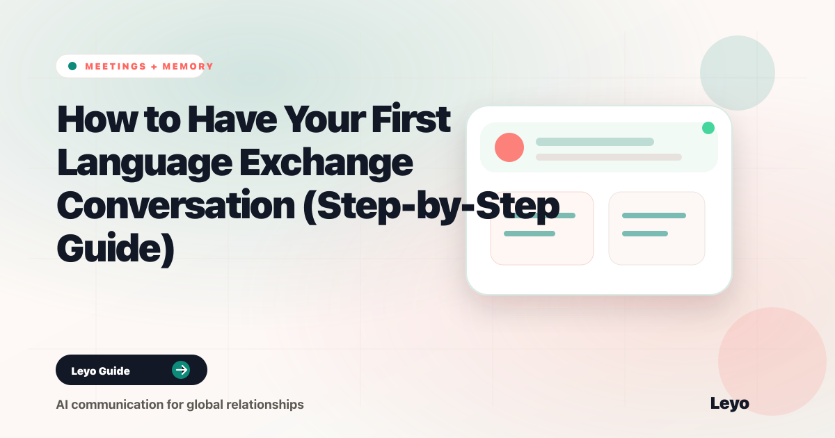 How to Have Your First Language Exchange Conversation (Step-by-Step Guide)